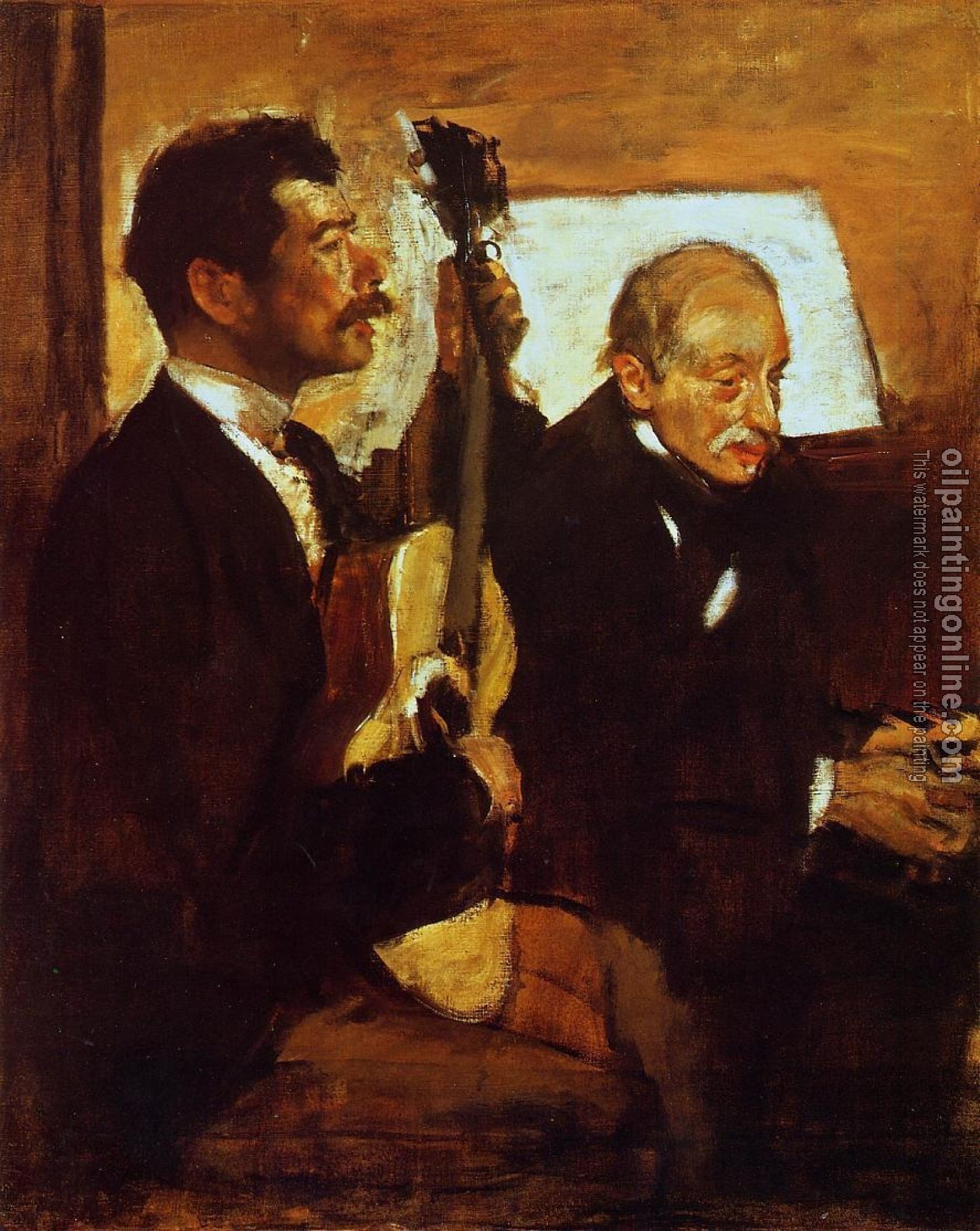 Degas, Edgar - Degas' Father Listening to Lorenzo Pagans